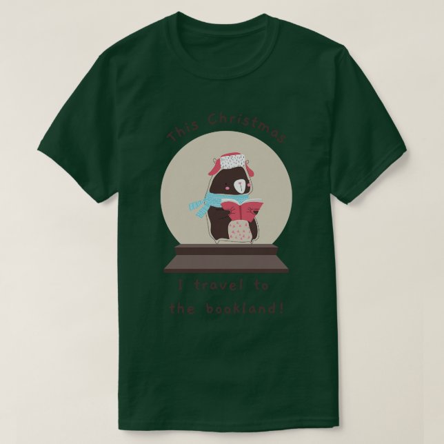 Niedliche Weihnachtsgeschenke für Buchliebhaber T-Shirt (Design vorne)