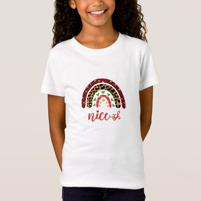 Niedliche Weihnachtsgeschenke, Rainbow Design Naug T-Shirt (Vorderseite)