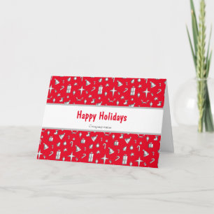 Niedliche Weihnachtsgeschenke und Sterne Illustrie Karte