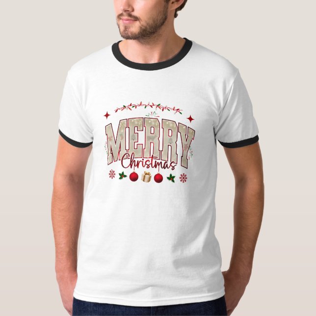 Niedliche Weihnachtsgestaltung T-Shirt (Vorderseite)