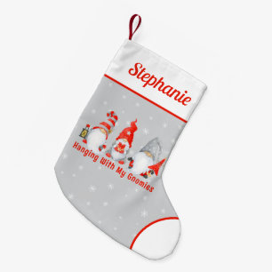 Niedliche Weihnachtsgnomen Personalisiert Kleiner Weihnachtsstrumpf