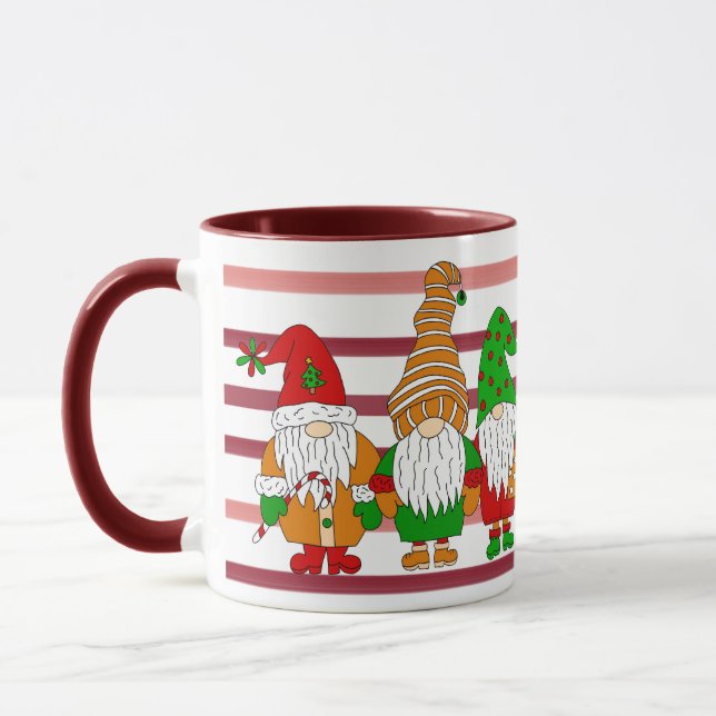 Niedliche Weihnachtsgnomen Tasse (Links)