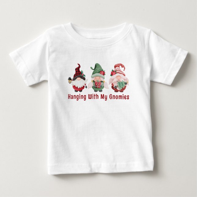 Niedliche Weihnachtsgnomes Baby T-shirt (Vorderseite)