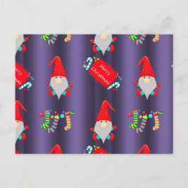 Niedliche Weihnachtsgnomes Blue Postkarte