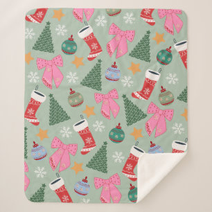 Niedliche Weihnachtsgrün Sherpadecke