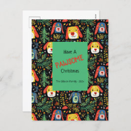 Niedliche Weihnachtshunde Weihnachten Urlaub Postk