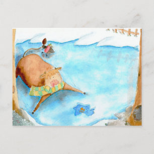 Niedliche Weihnachtskarte Feiertagspostkarte