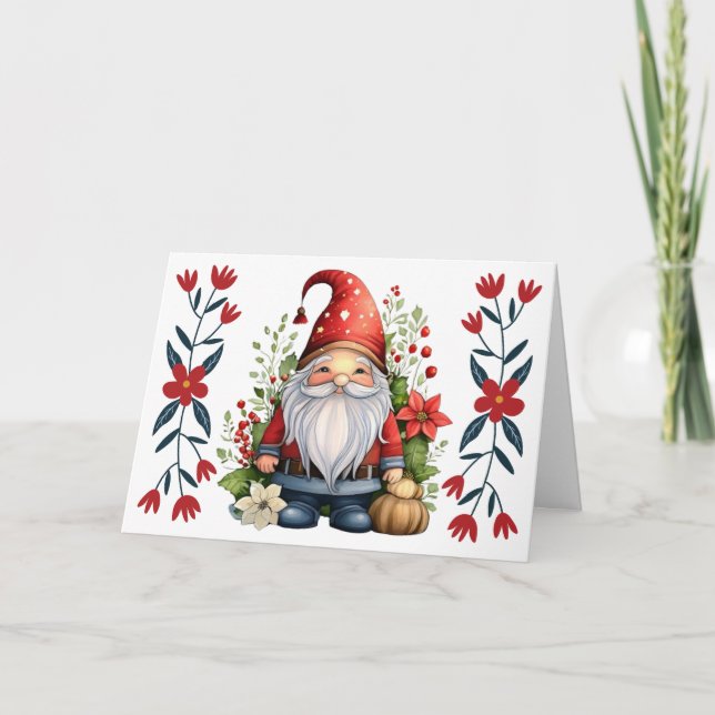 Niedliche Weihnachtskarte für Florals Feiertagskarte (Vorderseite)