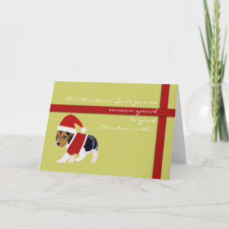 Niedliche Weihnachtskarte (Hund) - kundengerecht Feiertagskarte