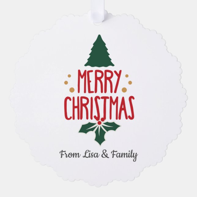 Niedliche Weihnachtskarte Ornament Karte (Vorderseite)