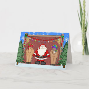 Niedliche Weihnachtskarte und Weihnachtskarte Feiertagskarte