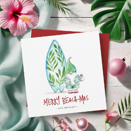 Niedliche Weihnachtskarten an der Küste Mitteilungskarte