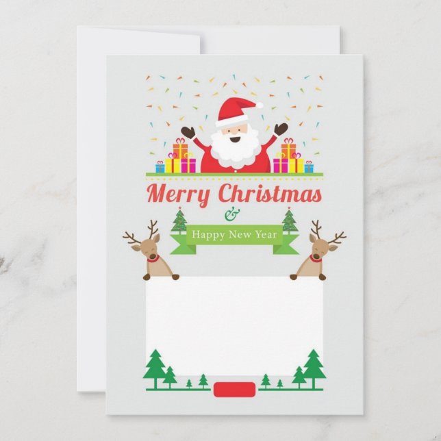Niedliche Weihnachtskarten Einladung (Vorderseite)
