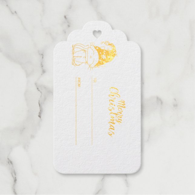 Niedliche Weihnachtskartentafel Geschenkanhänger (Vorderseite)