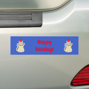 Niedliche Weihnachtskatze Custom Autoaufkleber