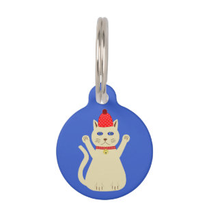 Niedliche Weihnachtskatze Custom Haustiermarke