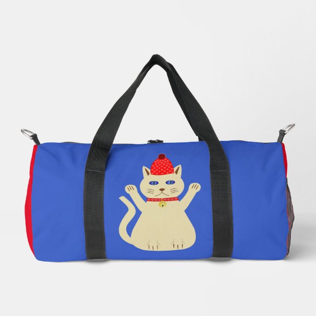 Niedliche Weihnachtskatze Duffle Bag (Vorderseite)