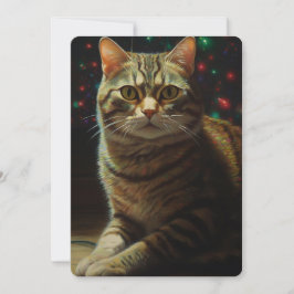 Niedliche Weihnachtskatze Feiertagskarte