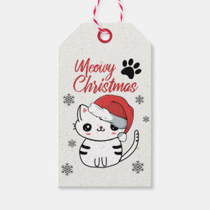 Niedliche Weihnachtskatze Geschenkanhänger