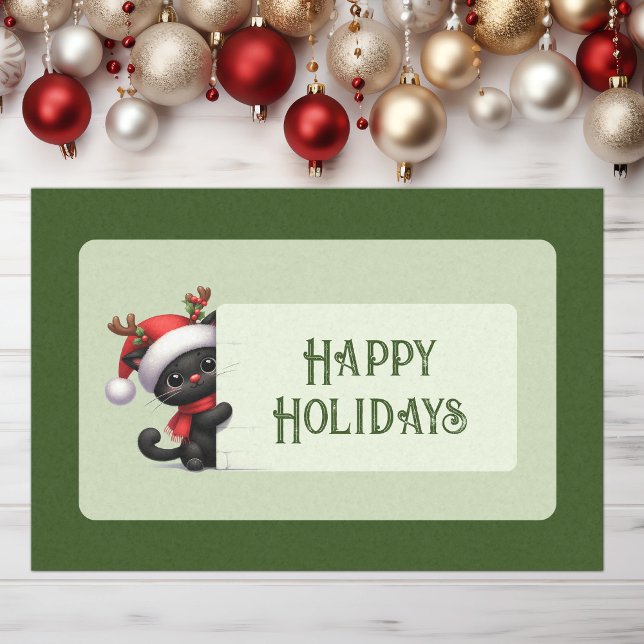 Niedliche Weihnachtskatze - Happy Holidays Tissue  Seidenpapier (Von Creator hochgeladen)