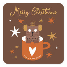 Niedliche Weihnachtskatze in Tasse Stars Gold Brow
