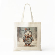 Niedliche Weihnachtskatze Snowman Watercolor Whims
