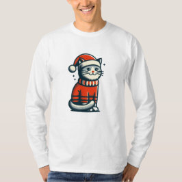 Niedliche Weihnachtskatze T-Shirt