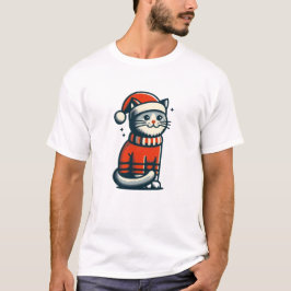 Niedliche Weihnachtskatze T-Shirt