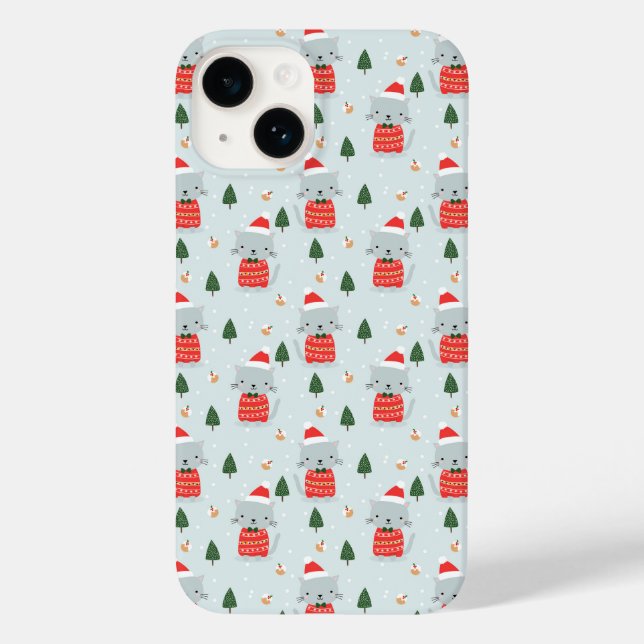Niedliche Weihnachtskatzen Case-Mate iPhone Hülle (Rückseite)