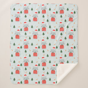Niedliche Weihnachtskatzen Sherpadecke