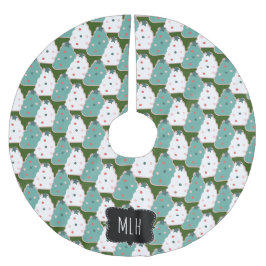 Niedliche Weihnachtskekse Sprinkle Dot Family Ursp Polyester Weihnachtsbaumdecke