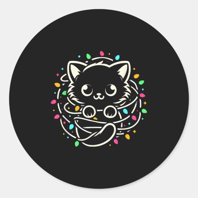 Niedliche Weihnachtskite Weihnachtsfest Weihnachte Runder Aufkleber (Vorderseite)