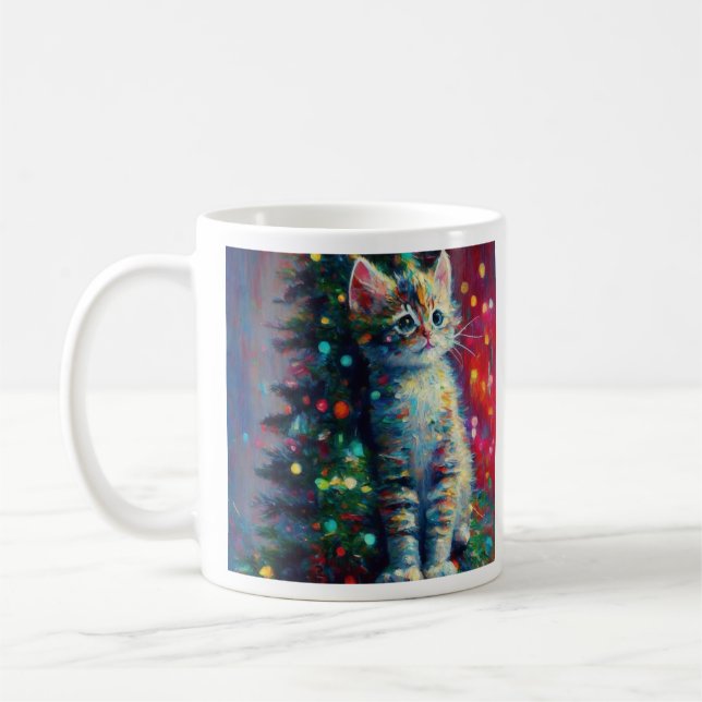 Niedliche Weihnachtskitte | Merry Kit-Mas Kaffeetasse (Links)