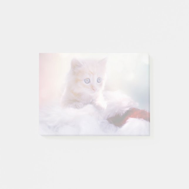 Niedliche Weihnachtskitte Post-it Klebezettel (Vorderseite)