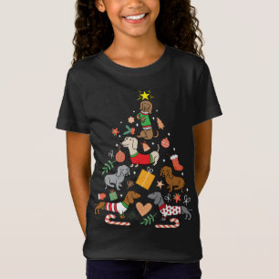 Niedliche Weihnachtskleidung Dackel Baumkleidung H T-Shirt
