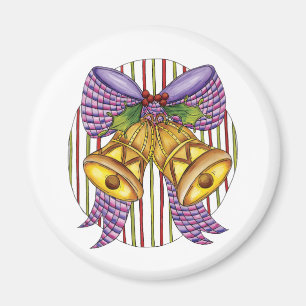 Niedliche Weihnachtsklingeln mit Ribbon und Bow Magnet