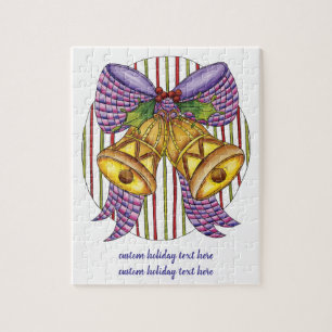 Niedliche Weihnachtsklingeln mit Ribbon und Bow Puzzle