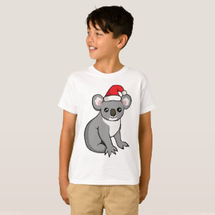 Niedliche Weihnachtskoala-Weihnachtsmannmütze, di T-Shirt