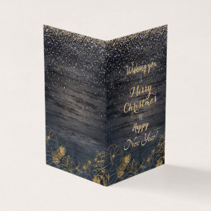 Niedliche Weihnachtskonfetti und goldenes Blumende