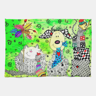 Niedliche Weihnachtskritter Küchentücher