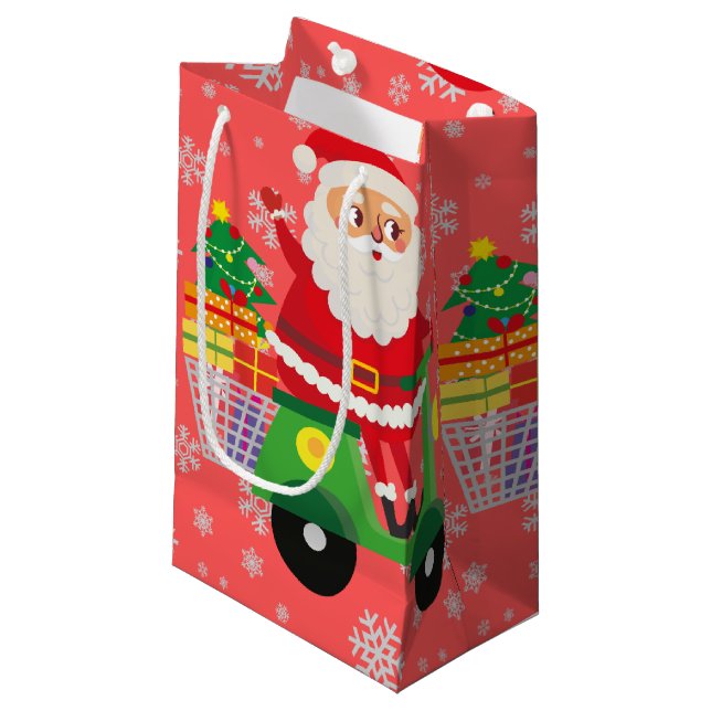 Niedliche Weihnachtsläden, die den Kindern pink pr Kleine Geschenktüte (Vorderseite Schrägansicht)