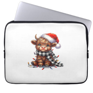Niedliche Weihnachtslichter Höllenkuh Weihnachten Laptopschutzhülle