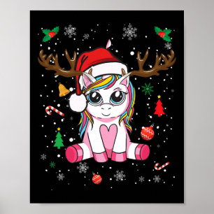 Niedliche Weihnachtsmädchen Frauen Weihnachten Geb Poster