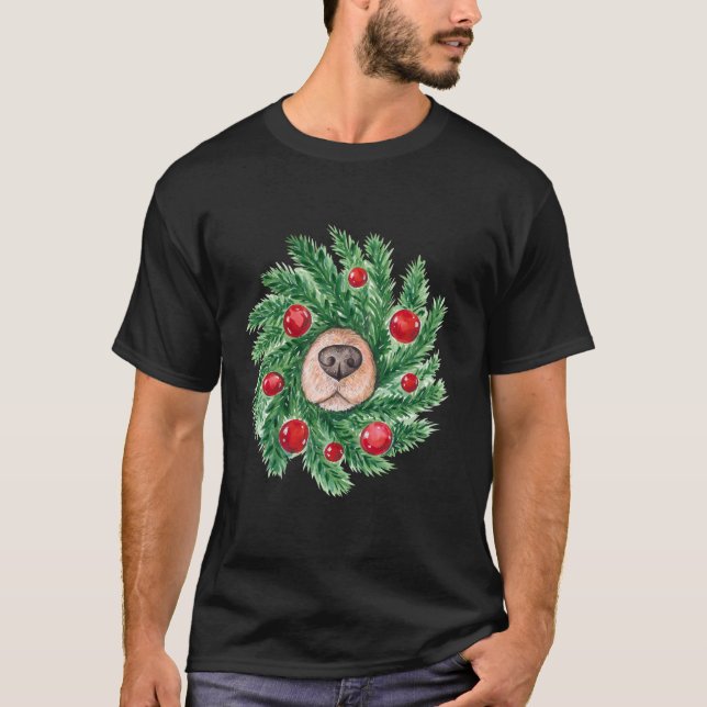 Niedliche Weihnachtsmänner Hundehunde T-Shirt (Vorderseite)