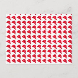 niedliche Weihnachtsmannmütze in weißem Rot Weihna Postkarte