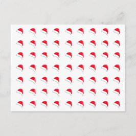 niedliche Weihnachtsmannmütze in weißem Rot Weihna Postkarte