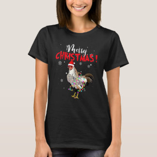 Niedliche Weihnachtsmannmütze mit farbenfrohen Lic T-Shirt
