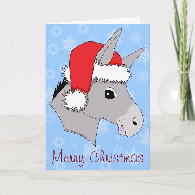 Niedliche Weihnachtsmannmütze Weihnachten Donkey (Vorderseite)