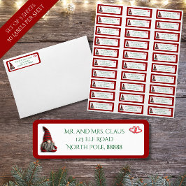 Niedliche Weihnachtsmarken und Candy Cane-Adressen