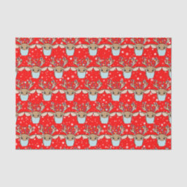 Niedliche Weihnachtsmaske Seidenpapier